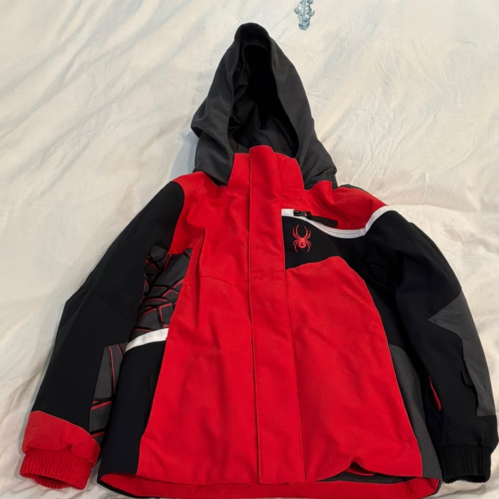 Spyder Challenger Volcano Red and Black Kids Ski Jacket Size 6